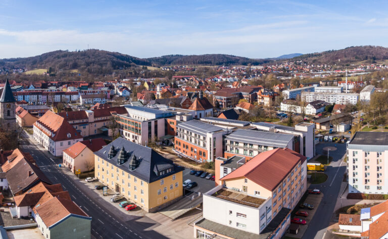Gebäude der Regiomed Klinik in Hildburghausen